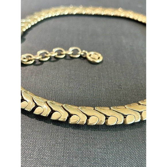 Vintage Givenchy Designer Snake Chain Collar Necklace Hi-Quality 18" Adjustable - Picture 5 of 8